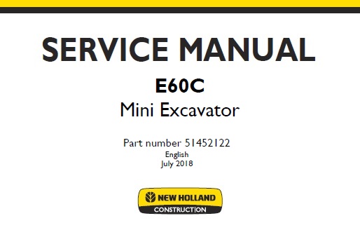 New Holland E60C Mini Excavator