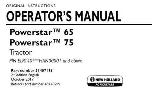 New Holland Powerstar 65, Powerstar 75 Tractor