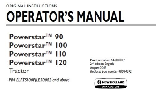 New Holland Powerstar 90 , Powerstar 100 , Powerstar 110 , Powerstar 120 Tractor