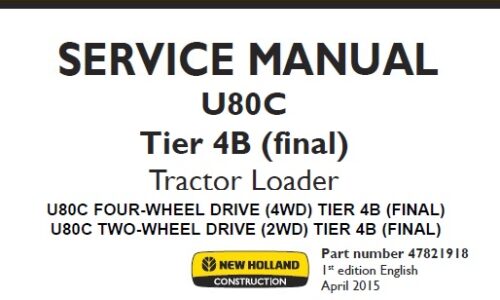 New Holland U80C Tier 4B (final) Tractor