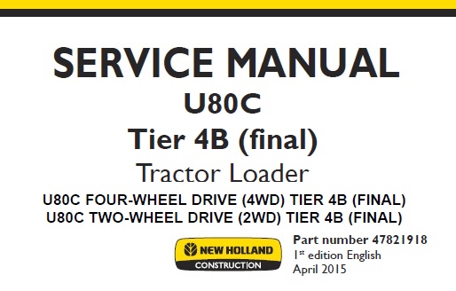 New Holland U80C Tier 4B (final) Tractor