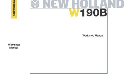 New Holland W190B Wheel Loader Service Repair Manual