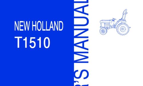 New Holland T1510 Tractor Operator Manual