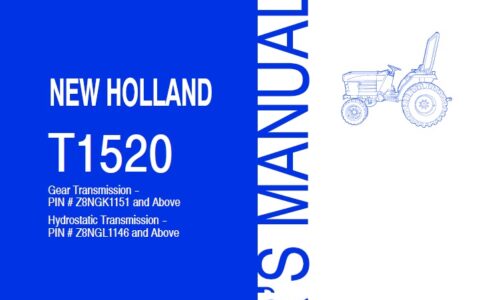 New Holland T1520 Tractor Operator Manual (87473223)