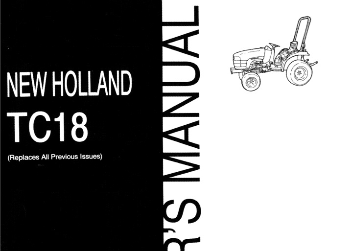 New Holland TC18 Tractor Operator Manual