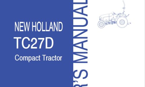 New Holland TC27D Compact Tractor Operator Manual