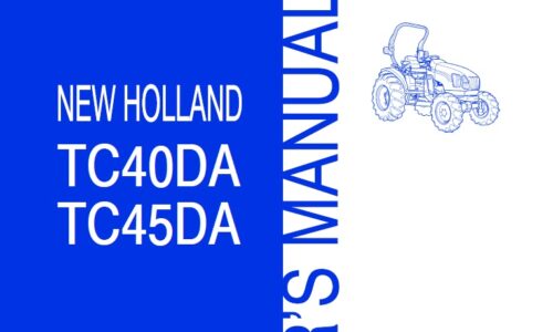 New Holland TC40DA, TC45DA Tractor Operator Manual