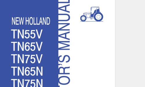 New Holland TN55V, TN65V, TN75V, TN65N, TN75N Tractor Operator Manual