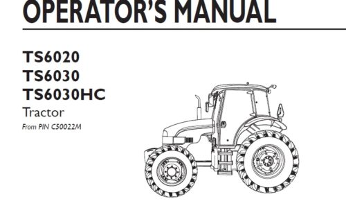New Holland TS6020, TS6030, TS6030HC Tractor Operator Manual