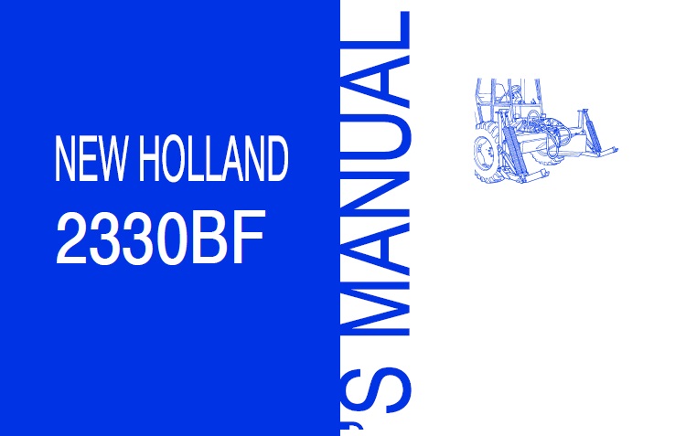 New Holland 2330BF Operator Manual