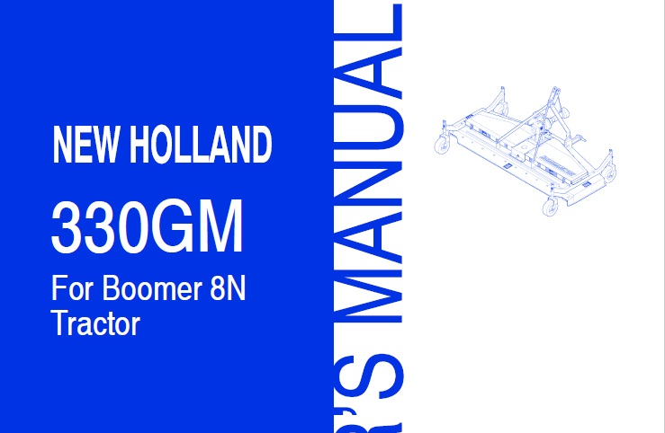 New Holland 330GM Finish Mower Operator Manual
