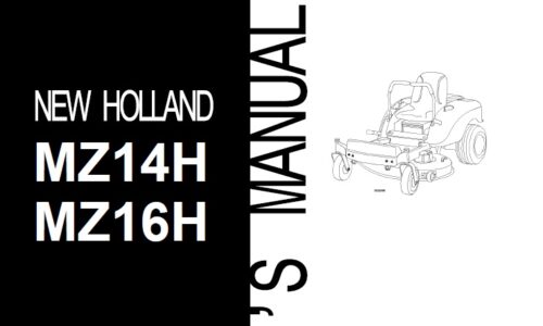 New Holland MZ14H , MZ16H Operators Manual