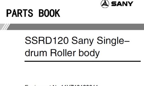 Sany SSRD120 Sany Singledrum Roller Body Parts Manual
