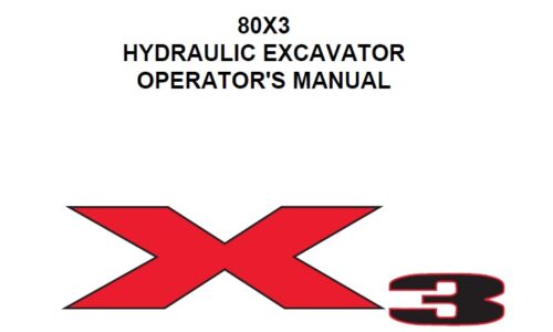Link-Belt 80X3 Hydraulic Excavator Operator's Manual