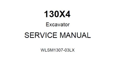 Link-Belt Sumitomo 130X4 Excavator Service Manual