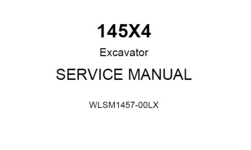 Link-Belt Sumitomo 145X4 Excavator Service Manual