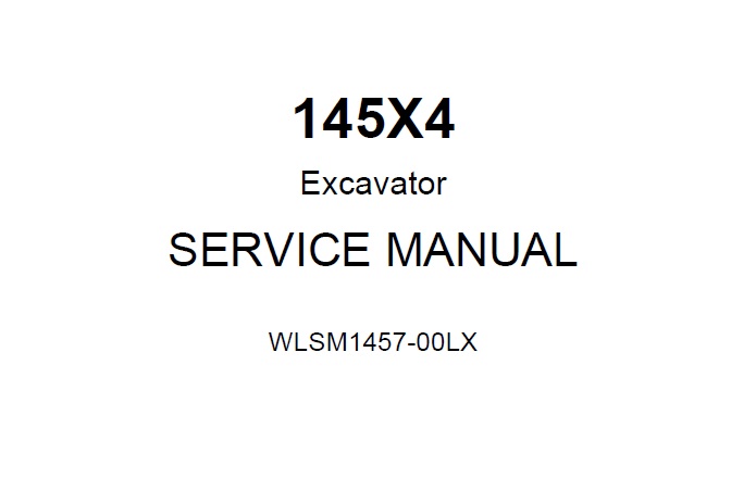 Link-Belt Sumitomo 145X4 Excavator Service Manual