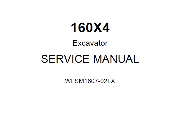 Link-Belt Sumitomo 160X4 Excavator Service Manual