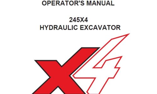 Link-Belt 245X4 Excavator Operator's Manual