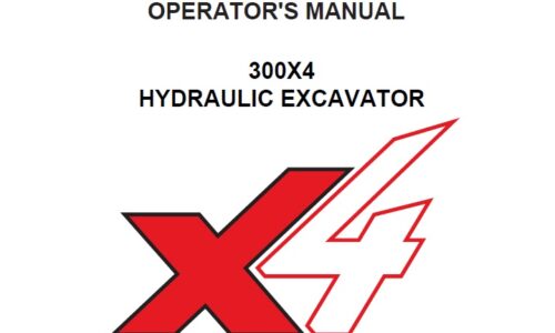 Link-Belt 300X4 Excavator Operator's Manual