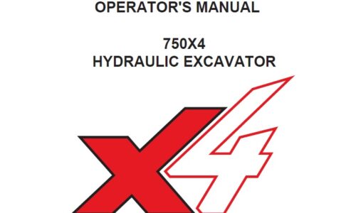 Link-Belt 750X4 Excavator Operator's Manual
