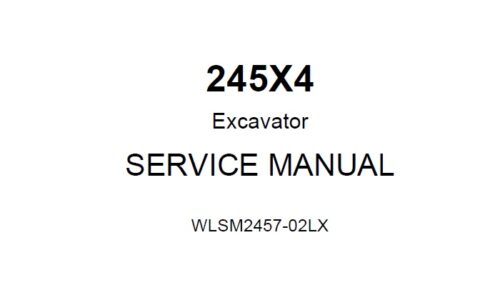 Link-Belt Sumitomo 245X4 Excavator Service Manual