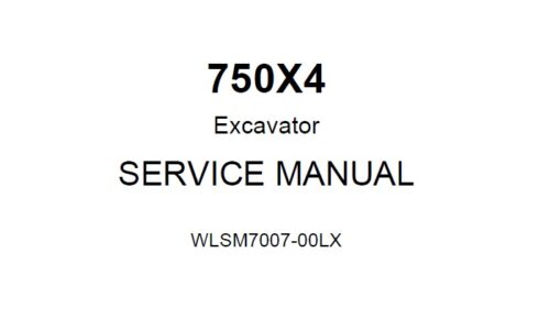 Link-Belt Sumitomo 750X4 Excavator Service Manual