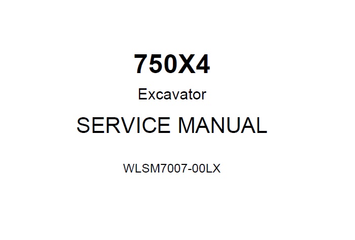 Link-Belt Sumitomo 750X4 Excavator Service Manual